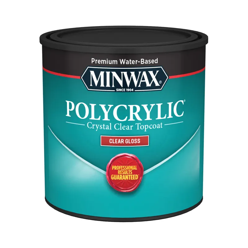 Polycrylic Protective Finish, Gloss Clear, 1/2 Pint