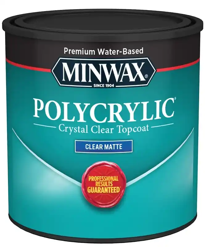 Polycrylic Protective Wood Finish, Clear Matte, 1/2 Pt.