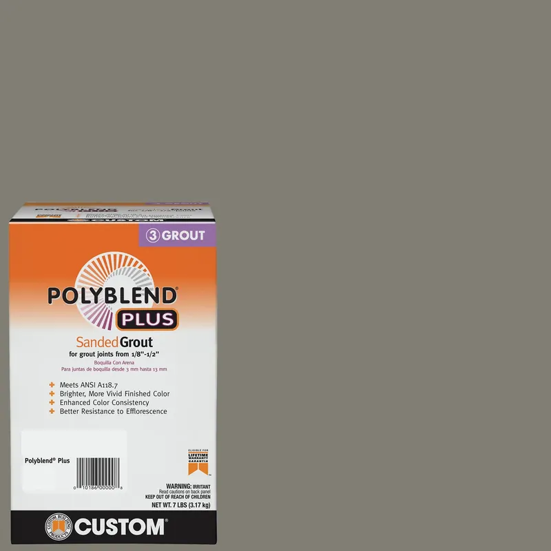 Polyblend Plus Indoor And Outdoor Natural Gray Sanded Grout 7 Lb