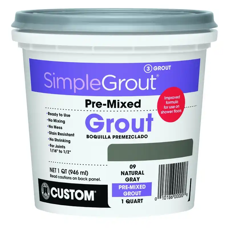 Pre-mixed Grout, Natural Gray, Qt.