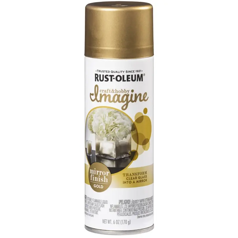 Imagine Gold Mirror Spray Paint 6 Oz - Multi-surface Indoor Use