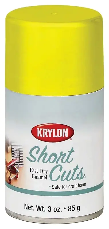 Short Cuts 3 Oz. High-gloss Enamel Spray Paint, Sun Yellow - Fast Drying