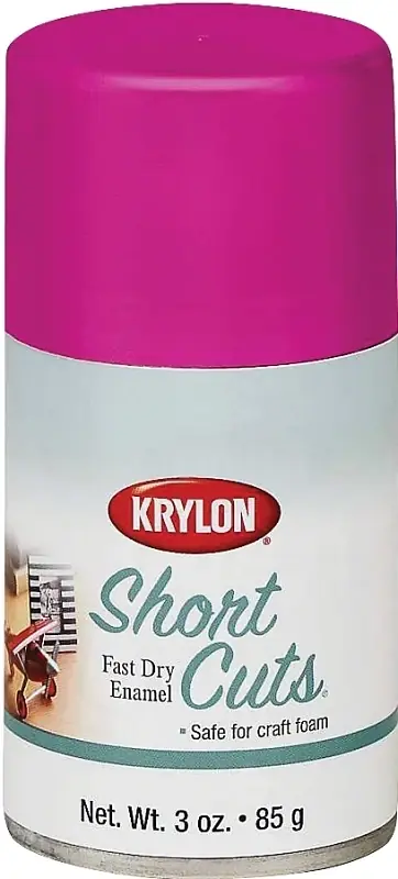Short Cuts 3 Oz. High-gloss Enamel Spray Paint, Hot Pink - Fast Drying