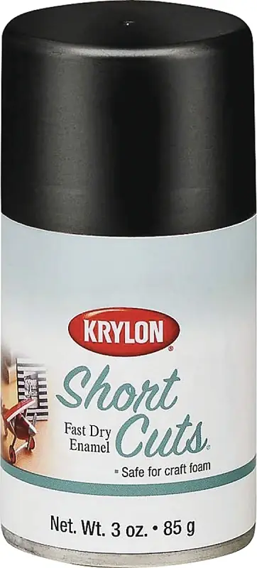 Short Cuts 3 Oz. High-gloss Black Enamel Spray Paint - Fast Drying Finish