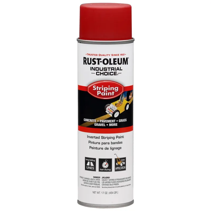 Industrial Choice Red Inverted Striping Paint 18 Oz - Uv Resistant