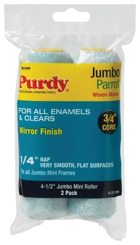 Parrot Mohair Blend 4.5 In. W X 1/4 In. Jumbo Mini Paint Roller Cover 2 Pk