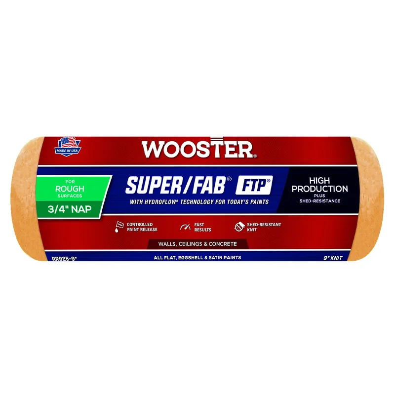 Super/fab Ftp Synthetic Blend 9 In. W X 3/4 In. Regular Paint Roller Cover 1 Pk