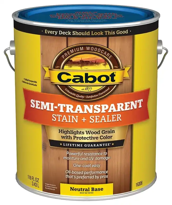 Deck & Siding Stain, Semi-transparent, Neutral Base, 1-gallon