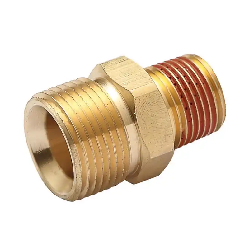 M22 Male X 3/8-in Male Npt Brass Screw Nipple 4500 Psi