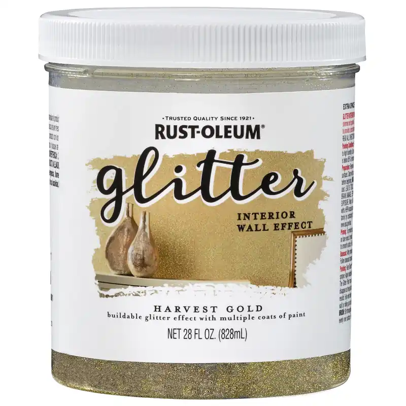 Glitter Harvest Gold Water-based Glitter Paint Interior 28 Oz