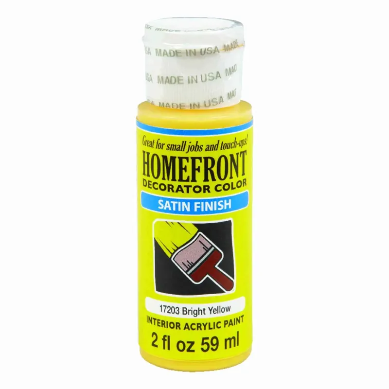 Decorator Color Satin Bright Yellow Hobby Paint 2 Oz - Multi-surface Use