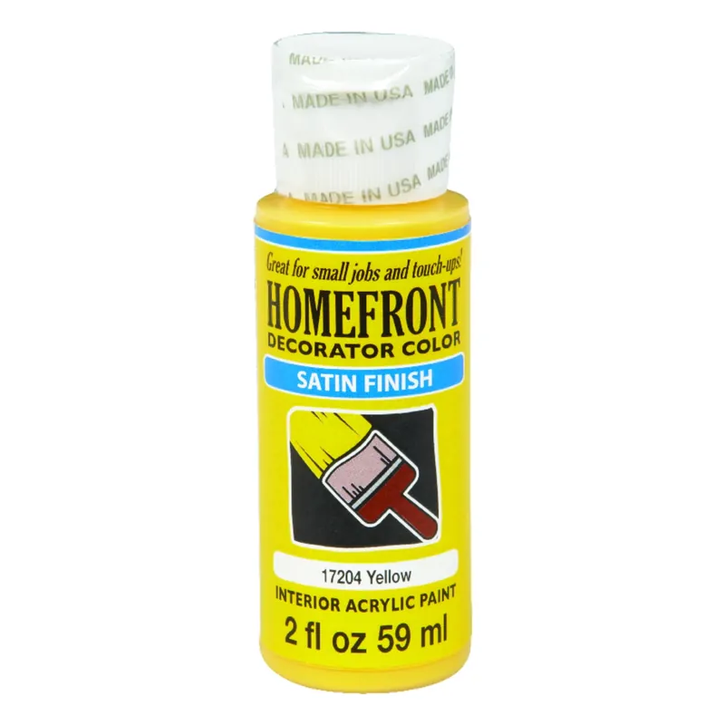 Satin Yellow Hobby Paint 2 Oz - Multi-surface, Uv Resistant, Indoor Use