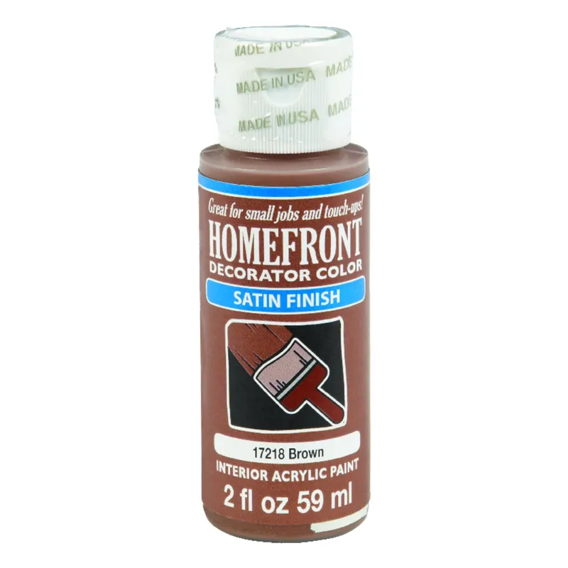 Satin Brown Hobby Paint 2 Oz - Multi-surface, Uv Resistant, Indoor Use