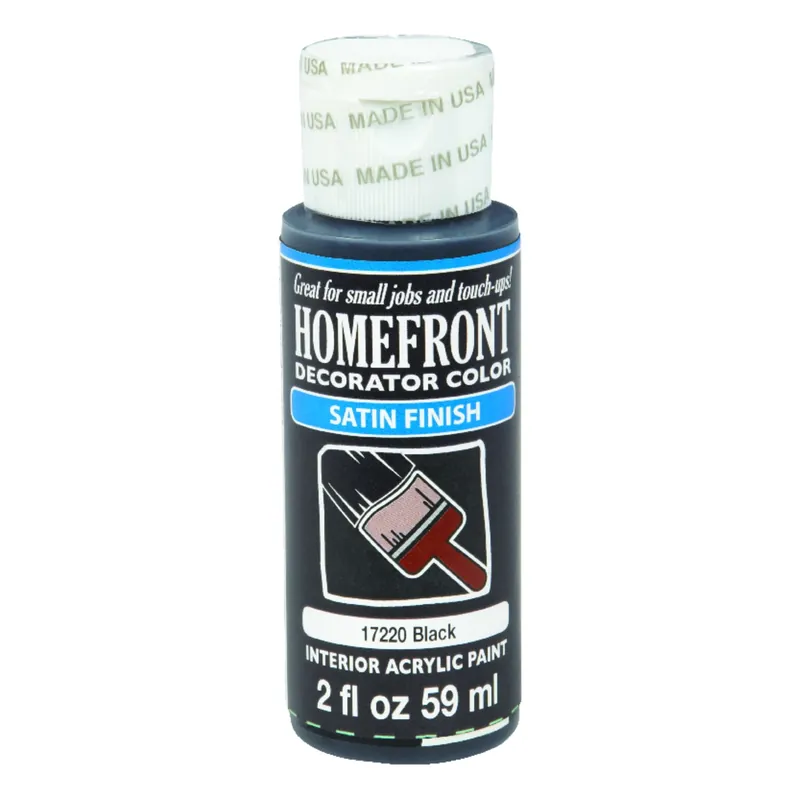 Satin Black Hobby Paint 2 Oz