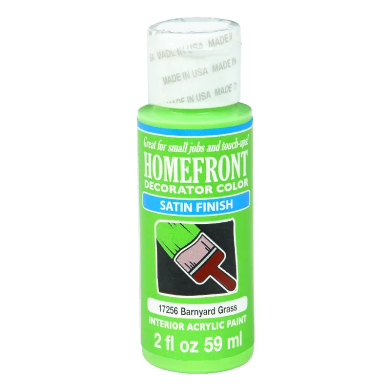 Satin Barnyard Grass Hobby Paint 2 Oz - Multi-surface Use