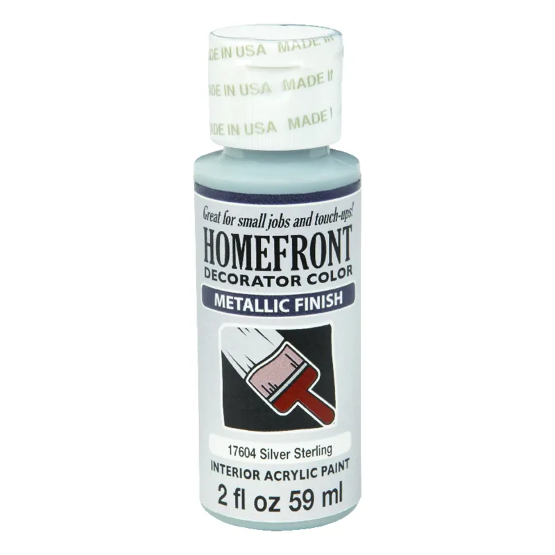 Metallic Silver Sterling Hobby Paint 2 Oz - Multi-surface Indoor Use