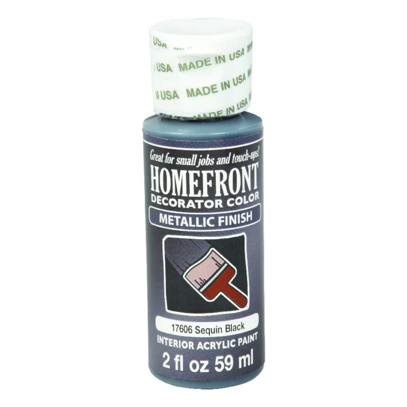 Metallic Sequin Black Hobby Paint 2 Oz - Multi-surface Indoor Use