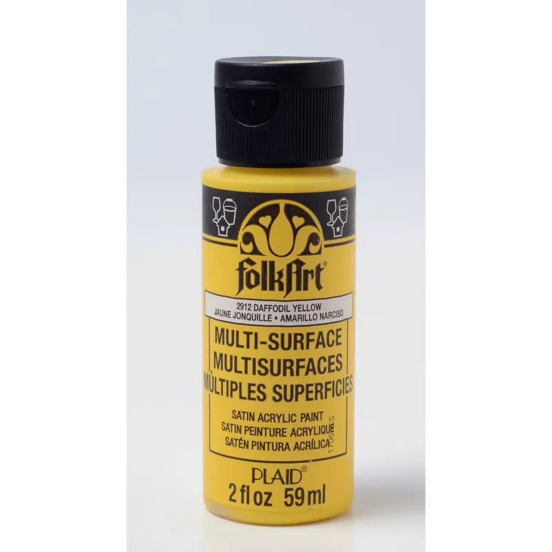 Satin Daffodil Yellow Multi-surface Hobby Paint 2 Oz
