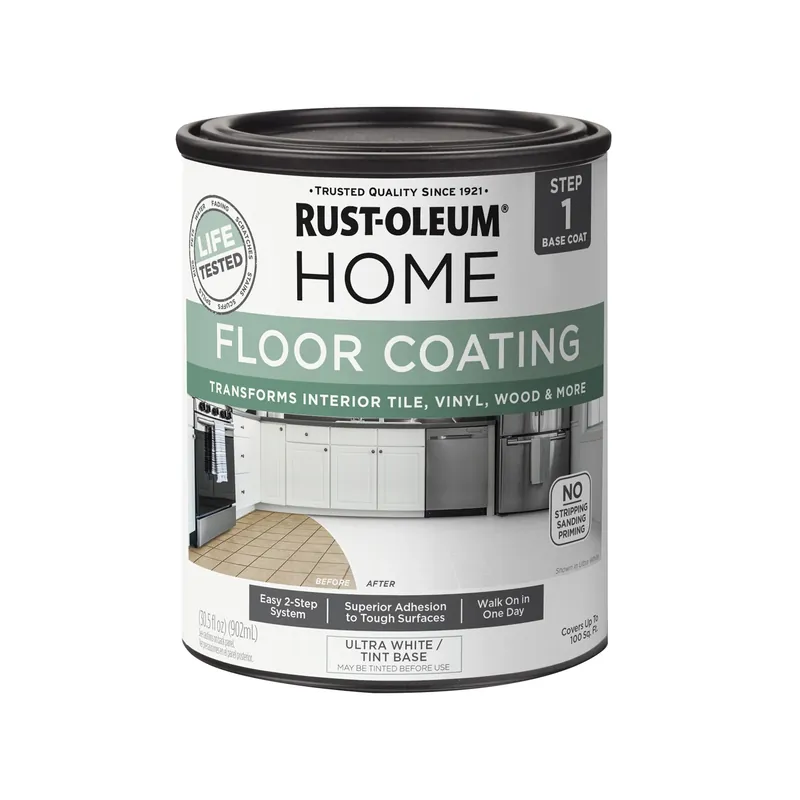Home Floor Coating Ultra White Tint Base Water-based Floor Coating Step 1 1 Qt