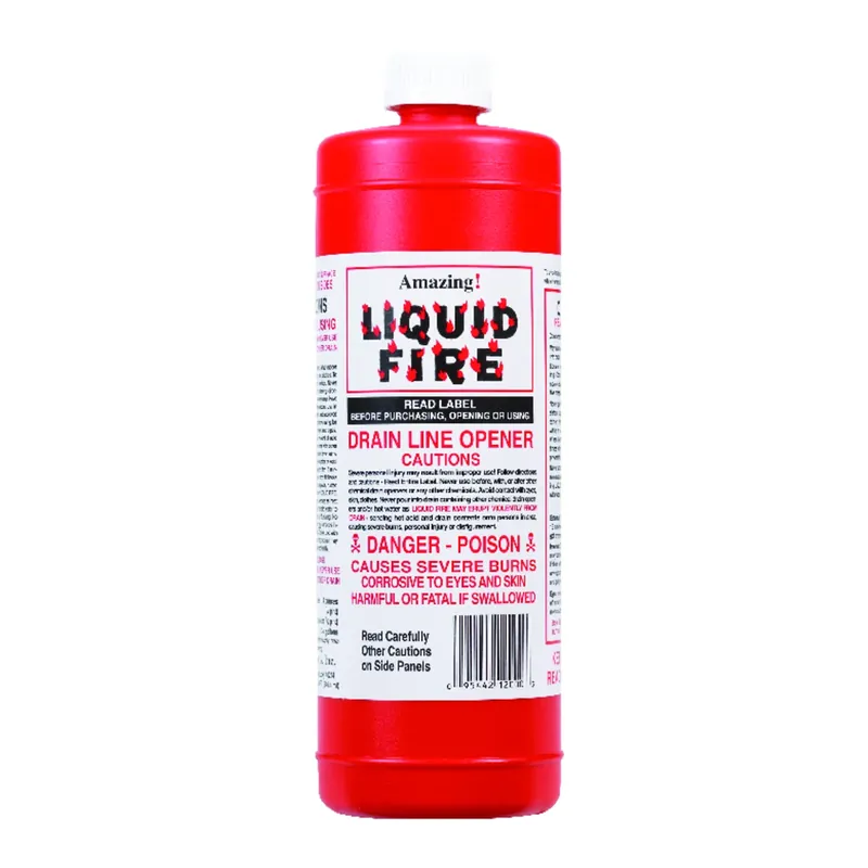 Liquid Fire Drain Line Opener, 32 Oz.