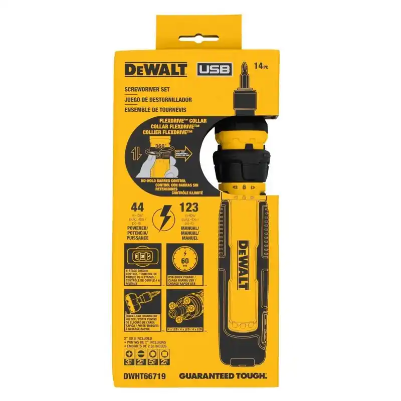 4v Max Cordless Powered Screwdriver With Bit Set Kit, Lithium-ion Battery