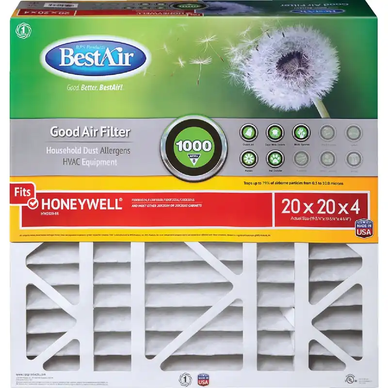 20 In. W X 20 In. H X 4 In. 8 Merv Pleated Air Filter 1 Pk