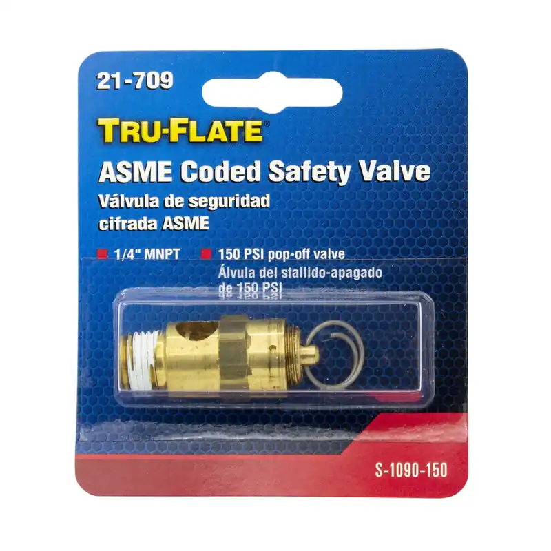 Brass Safety Valve 1/4 In. Male Npt 150 Psi