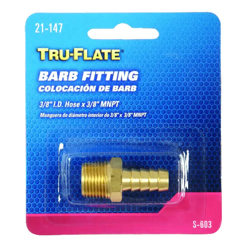 3/8 In. Barb 3/8 In. Mnpt Brass Hose End Fitting