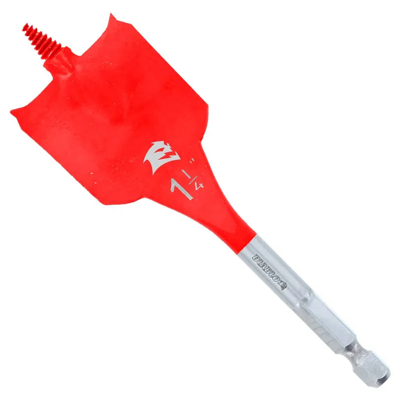 1-1/4 In. X 4 In. L High Speed Steel Clean Wood Spade Bit Hex Shank 1 Pk