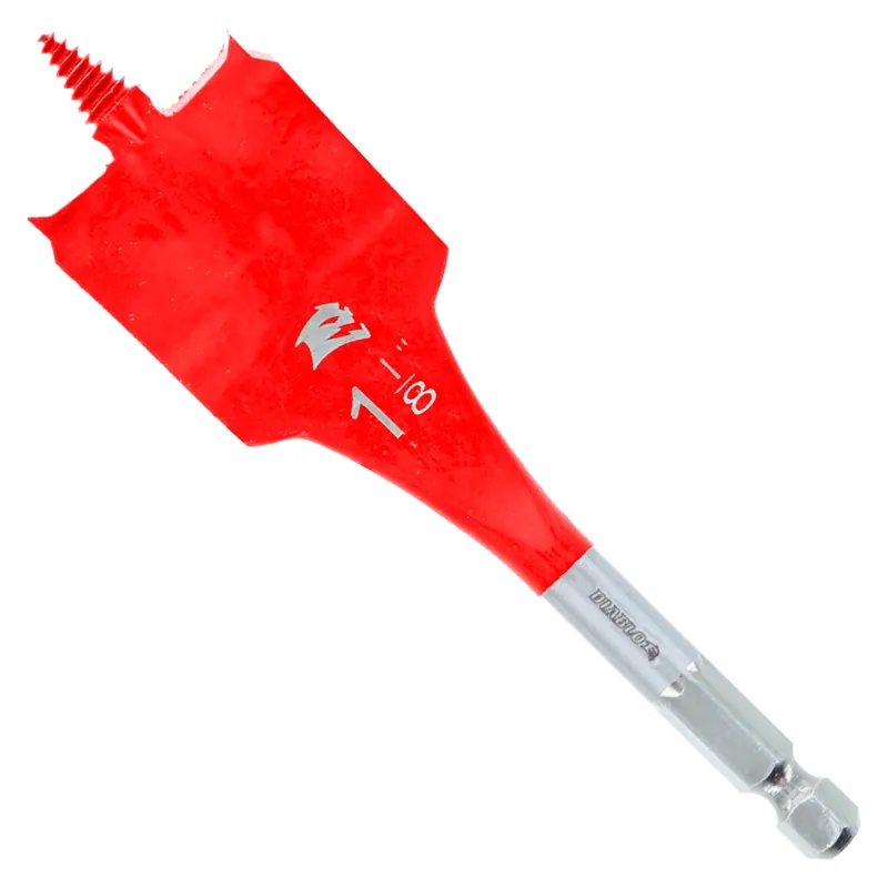 1-1/8 In. X 4 In. L High Speed Steel Clean Wood Spade Bit Hex Shank 1 Pk