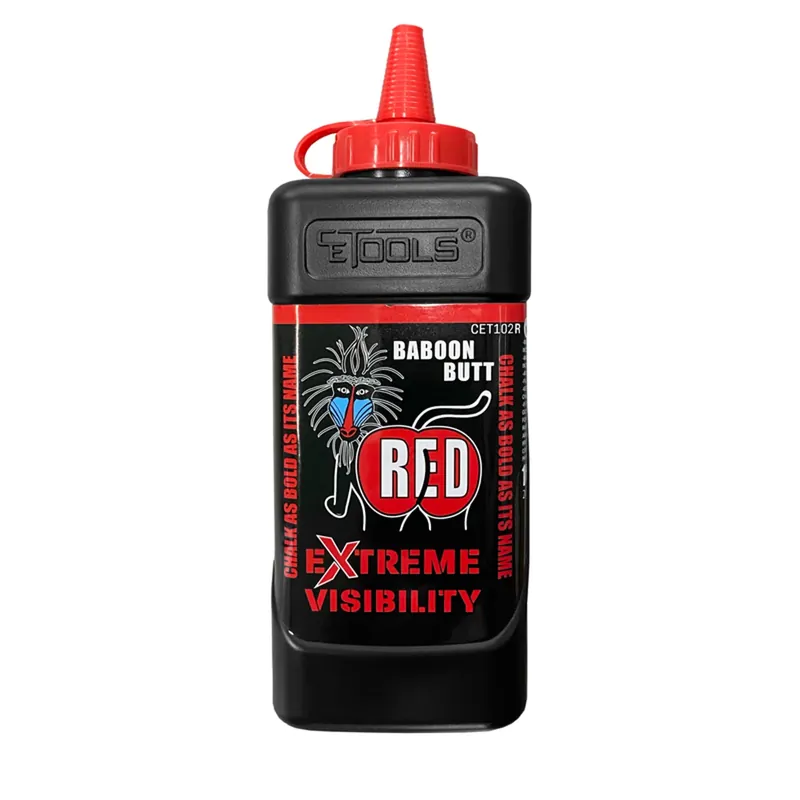 10 Oz Permanent Extreme Visibility Marking Chalk Baboon Butt Red 1 Pk
