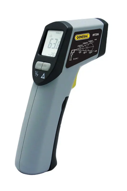 608°f 8 1 Non-contact Infrared Thermometer 5.98 In. L X 1.26 In. W Gray