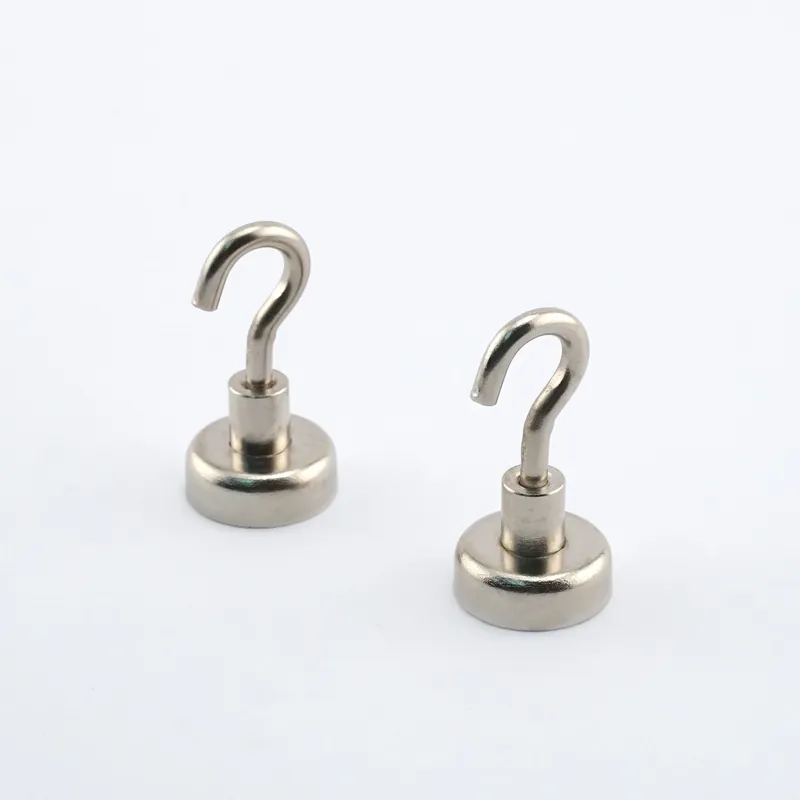 1.4 In. L X .787 In. W Silver Magnetic Hook 28 Lb. Pull 2 Pc