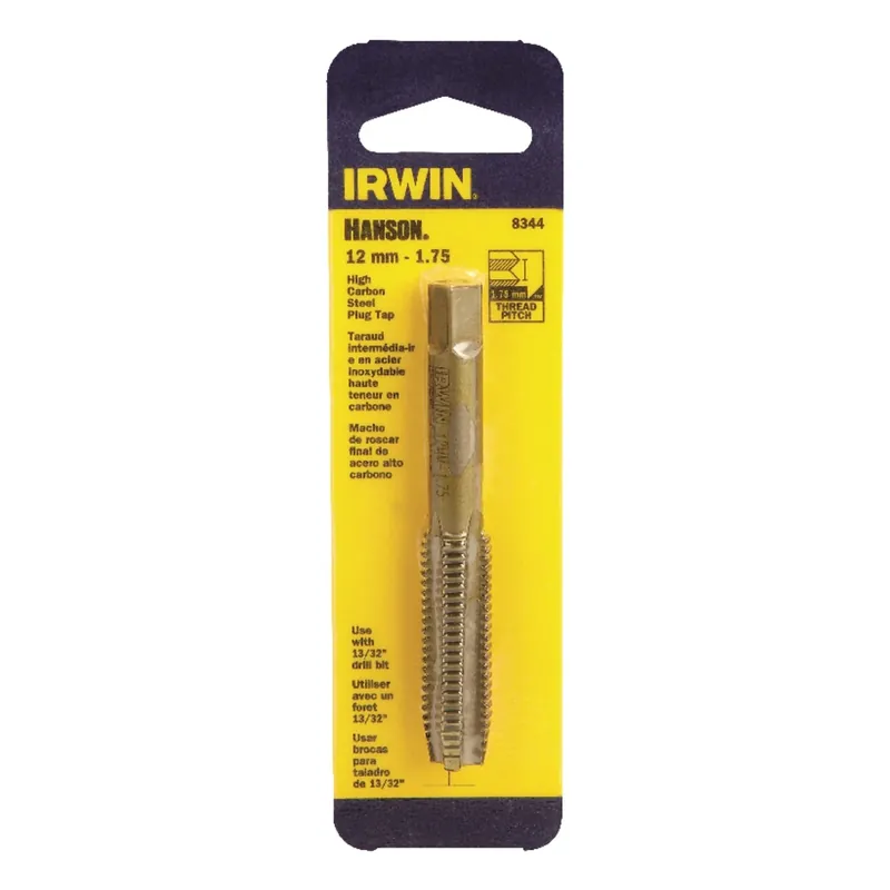 Metric Tap, Carbon Steel, 12mm X 1.75
