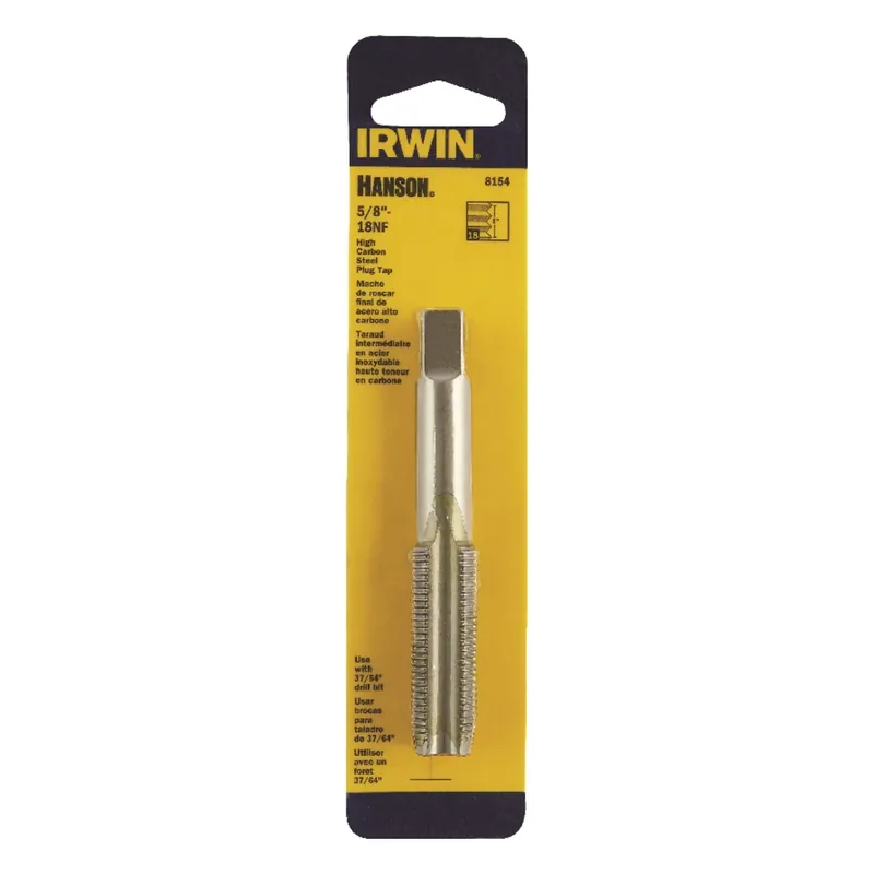 Hanson High Carbon Steel Sae Fraction Tap 5/8 In.-18nf 1 Pc