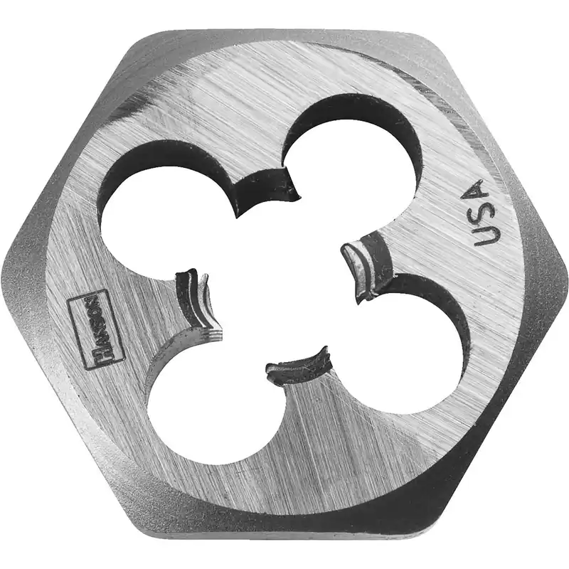 6858 High Carbon Steel Hexagon Die, 3/4-10 Nc Right Hand Thread