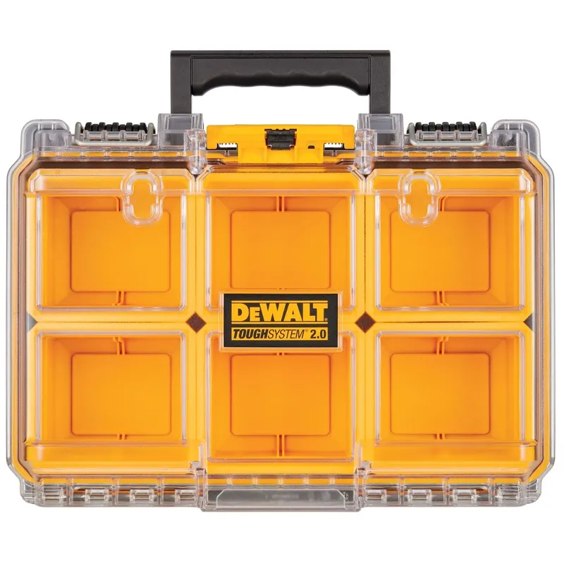 Toughsystem 2.0 10.47 In. W X 5.2 In. H Half-size Organizer Polypropene 6 Compartments Yellow