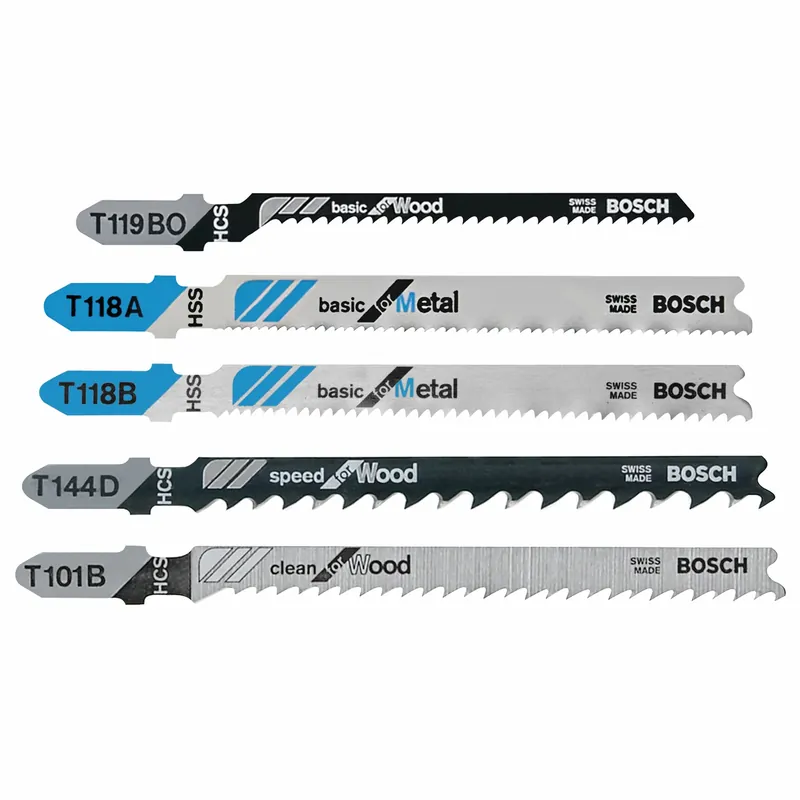 High Carbon Steel T-shank Jig Saw Blade Set Assorted Tpi 5 Pk