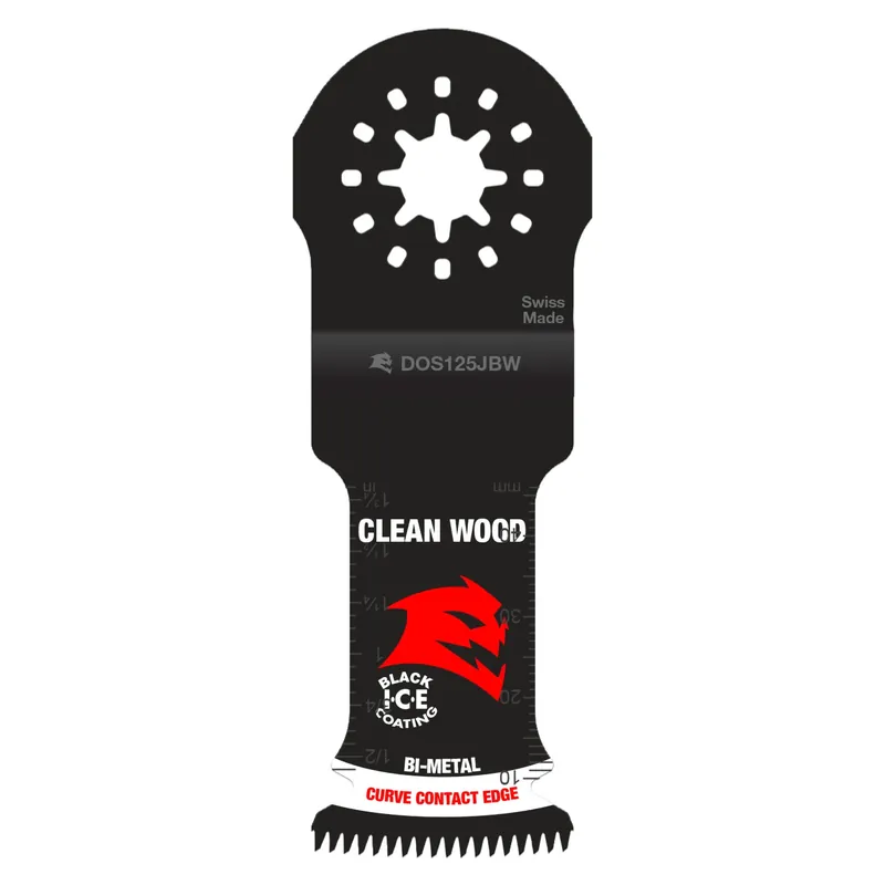 Starlock 1-1/4 In. W Bi-metal Curved Contact Edge Oscillating Blade Clean Wood 3 Pk