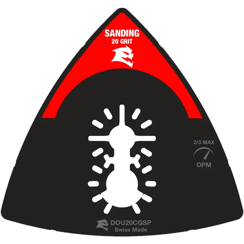 3-1/2 In. W Carbide Grit Triangular Oscillating Sanding Plate General Purpose Cuts 1 Pk