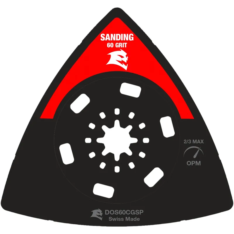 Starlock 3-1/2 In. W Carbide Grit Triangular Oscillating Sanding Plate Wood 1 Pk