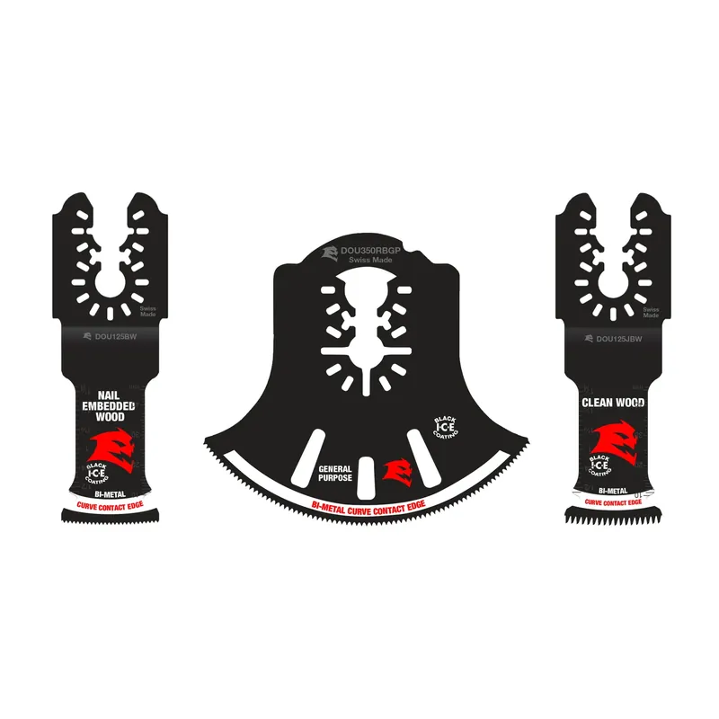 Bi-metal Oscillating Tool Blade Set, For Various Cuts, 3-pc.