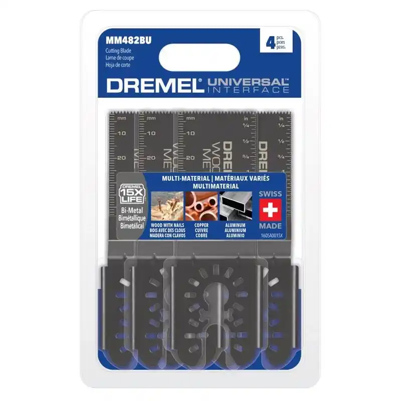 1-1/4 In. W Bi-metal Flush Cut Oscillating Blade Set 4 Pk