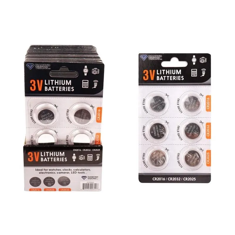 Assorted 9-pack Lithium Button Cell Batteries For Electronics And Devices