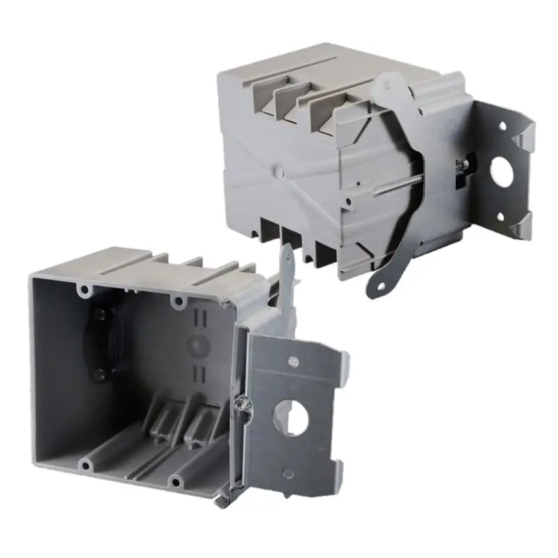 Ez Box 34 Cubic Inch Rectangle Pvc 2 Gang Outlet Box For New And Old Work