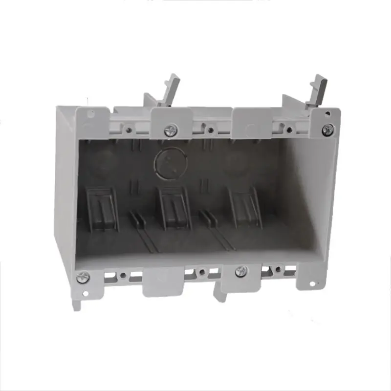 Ez Box 55 Cubic Inch Old Work Rectangle Pvc 3 Gang Outlet Box Gray