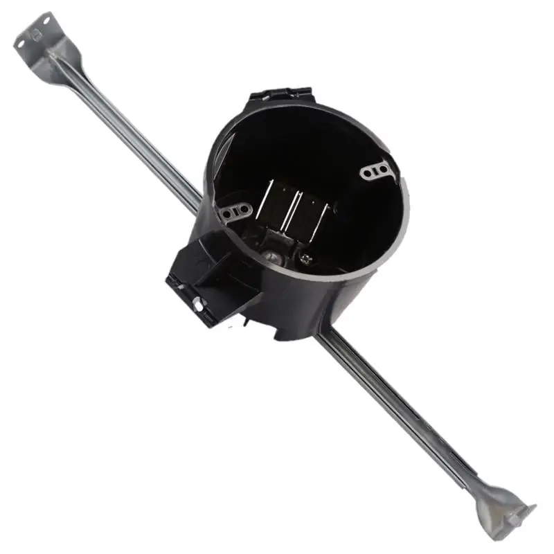 Ez Box 25 Cubic Inch Round Polycarbonate Electrical Box With Hanger Bar Black