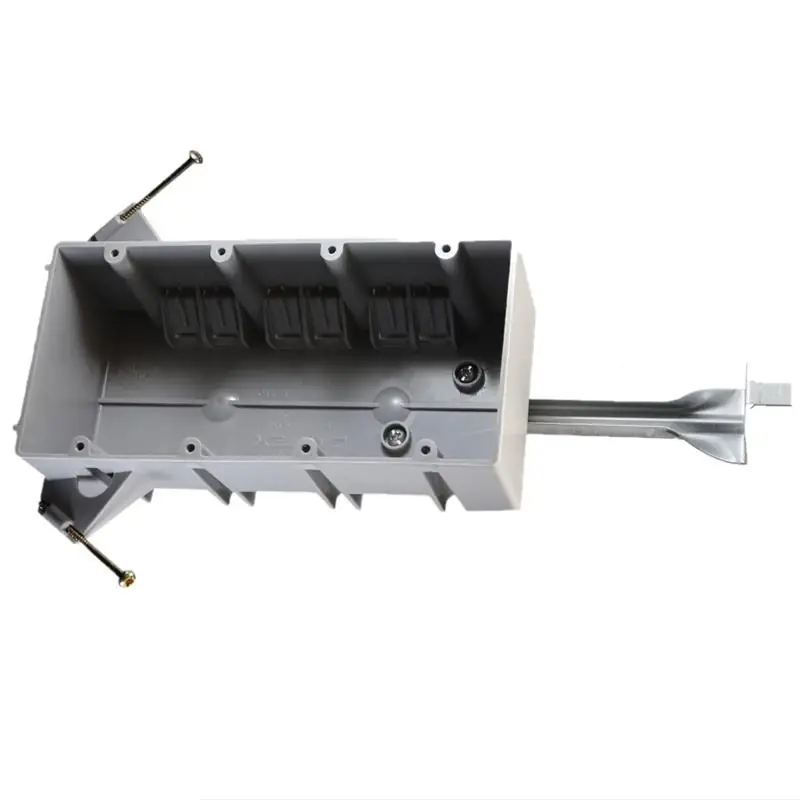 Ez Box 55 Cubic Inch 4 Gang New Work Pvc Outlet Box Gray
