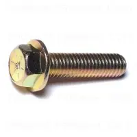 3/8-16 X 1-1/2 Yellow Zinc Grade 8 Coarse Hex Flange Bolts - Durable Fasteners