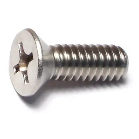 1/4-20 X 3/4 Stainless Steel Phillips Flat Head Machine Screws - 18-8 Grade